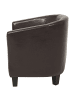 Beliani Sessel BORWICK in Braun/Schwarz - (W) 68 x (H) 61 x (L) 58 cm