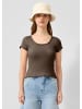 QS T-Shirt  in  8922_dunkelbraun