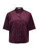 BETTY & CO Hemdbluse mit aufgesetzten Taschen in Dark Aubergine