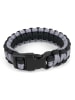 Normani Outdoor Sports Survival-Armband Paracord 17 mm Small in Schwarz/Grau