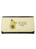 Mr. & Mrs. Panda Damen Portemonnaie Avocado Feier mit Spruch in Gelb Pastell