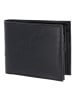 oxmox Leather Geldbörse RFID Schutz Leder 12 cm schwarz-footsteps 2.0