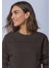 Street One Sweatshirt mit Rundhals und Tunnelzug in black coffee