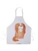Mr. & Mrs. Panda Küchenschürze Hund Cavalier King Charles Spanie... in Weiß