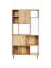 Beliani Bücherregal AMOS in Braun/Weiß - (W) 100 x (H) 185 x (L) 35 cm