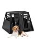 relaxdays Auto-Hundebox in Schwarz - (B)90 x (H)64 x (T)82 cm