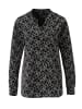 Aniston SELECTED Langarmbluse in schwarz-offwhite