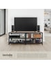 tectake TV-Schrank, 141 x 41,5 x 50,5 cm, Industrial Style, Holz und Stahl