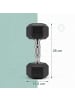 relaxdays 2 x Hanteln in Schwarz/ Silber - 8 kg