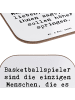Mr. & Mrs. Panda Glas-Untersetzer Spruch Basketball Motivation m... in Weiß