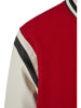 FUBU College Jackets in red/offwhite/black