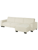 Beliani Ecksofa ROMEDAL in Beige/Schwarz - (W) 290 x (H) 86 x (L) 173 cm linksseitig