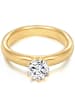 Trilani Ring aus Sterling Silber mit Zirkonia in gelbgold