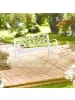 relaxdays Gartenbank in Weiß - (B)124,5 x (H)78 x (T)58 cm