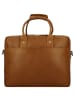 Dermata Aktentasche Leder 39 cm Laptopfach in cognac