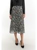 faina Damen Rock Mit Zebra-Print in Weiss Schwarz