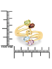 Rafaela Donata Ring Sterling Silber gelbvergoldet Edelsteine multicolor in gelbgold