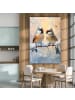 OnlyWow Leinwand Bilder Pastellblau