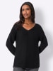 Heine V-Ausschnitt-Pullover in schwarz
