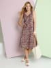 Sieh an! Kleid in khaki-mauve-bedruckt