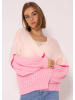 SASSYCLASSY Oversize Strick-Cardigan in Rosa