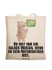 Mr. & Mrs. Panda Tragetasche Mathematiker Herz mit Spruch in Creme