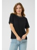Kaffe T-shirt KAjamie Loose fit in Black Deep W. White Contrast