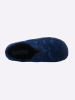WALDLÄUFER Hausschuh in marine-geblümt