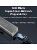 Inca INCA USB-C HUB Type-C-Hub X4: USB 3.0, Ethernet RJ45 Multiplexer in Silber