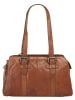 SPIKES & SPARROW Schultertasche echt Leder in cognac