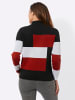 WITT WEIDEN Langarm-Pullover in rot-schwarz-gemustert