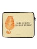 Mr. & Mrs. Panda Laptoptasche Katze Mittelfinger mit Spruch in Gelb Pastell