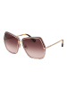 Max Mara Damen Sonnenbrillen Geometrisch Gold