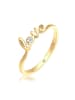 Elli DIAMONDS  Ring 585 Gelbgold Love-Schriftzug, Verlobungsring in Gold