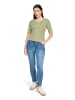 Betty Barclay Basic Shirt mit Rippenstruktur in Khaki/Green