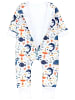 TupTam Babyschlafsäcke mit Beinen und Ärmel in blau/weiß