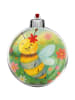 Mr. & Mrs. Panda christbaumkugel Biene Blume Design ohne Spruch in Weiß