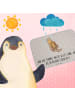 Mr. & Mrs. Panda Badteppich Otter Kind mit Spruch in Grau Pastell