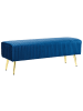 Beliani Bettbank PATERSON in Blau/Gold - (W) 118 x (H) 42 x (L) 40 cm