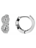 Adeliás Damen Creolen Unendlichzeichen aus 925 Silber mit Zirkonia in silber