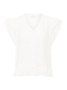 Soaked in Luxury Kurzarm-Bluse SLRuna Gerade Passform in Broken White