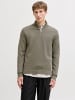 Jack & Jones Sweatshirt mit halbem Reißverschluss in Smokey Olive