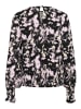 Kaffe Langarm-Bluse KAlura Regular fit in Black/Pink Graphic Strokes