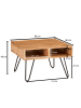 KADIMA DESIGN Couchtisch 60x60x40 cm Massivholz / Metall Design Sofatisch