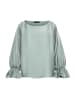 Betty Barclay Satin-Bluse mit U-Boot-Ausschnitt in Chinois Green