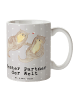 Mr. & Mrs. Panda Tasse Otter Bester Partner der Welt mit Spruch in Grau Pastell