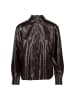Zero  Hemdbluse im Lederlook Knopfleiste in Palazzo