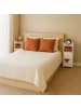 relaxdays 1 x Nachttisch in Weiß - (B)22,5 x (H)55 x (T)34 cm