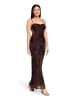 Vera Mont Abendkleid mit Pailletten in Dark Maroon