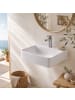 relaxdays Waschbecken in Weiß - (B)37 x (H)11 x (T)27 cm